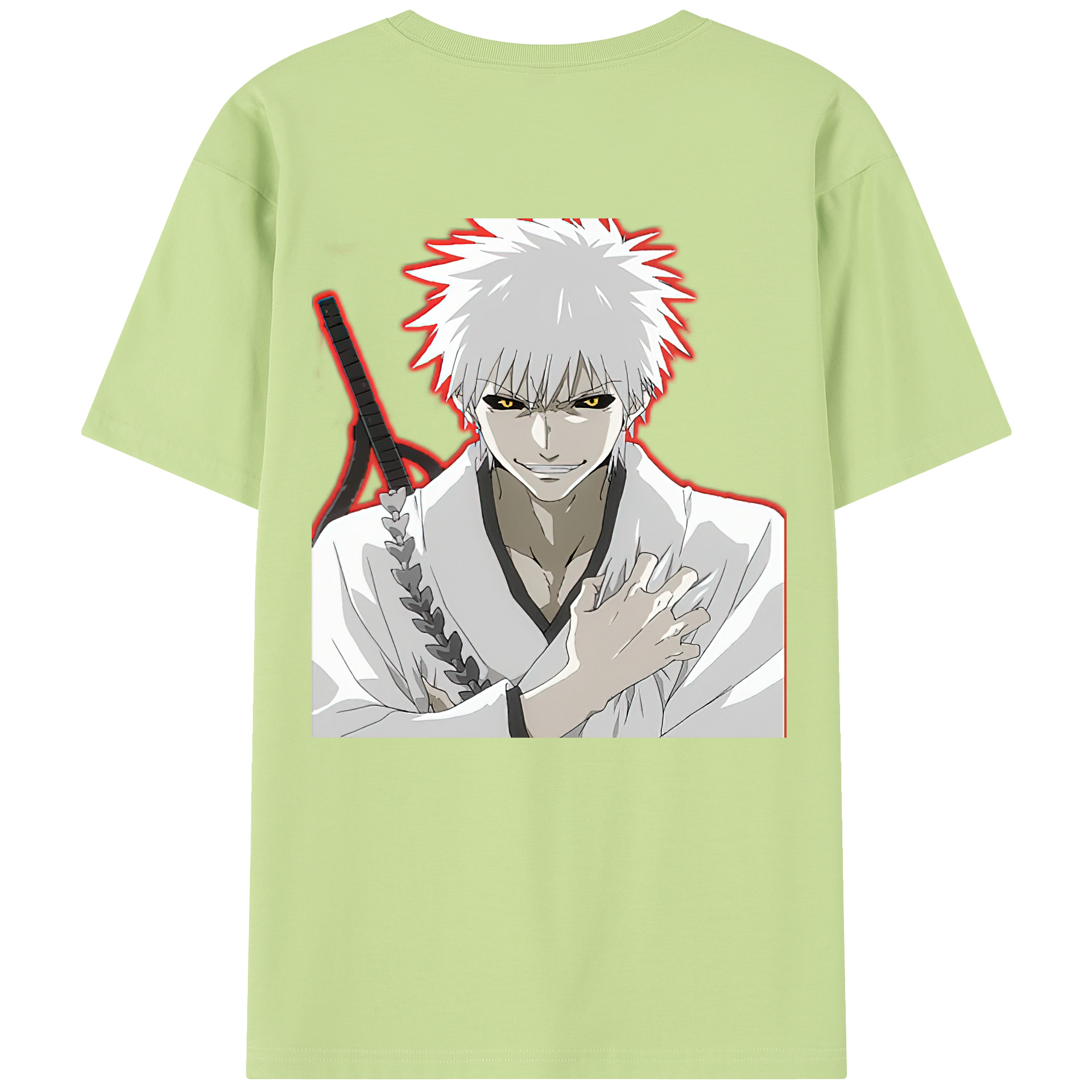 （画像用） ブリーチ 黒崎一護（くろさき いちご）BLEACH Kurosaki Ichigo 綿100％半袖Tシャツ（背面プリント）